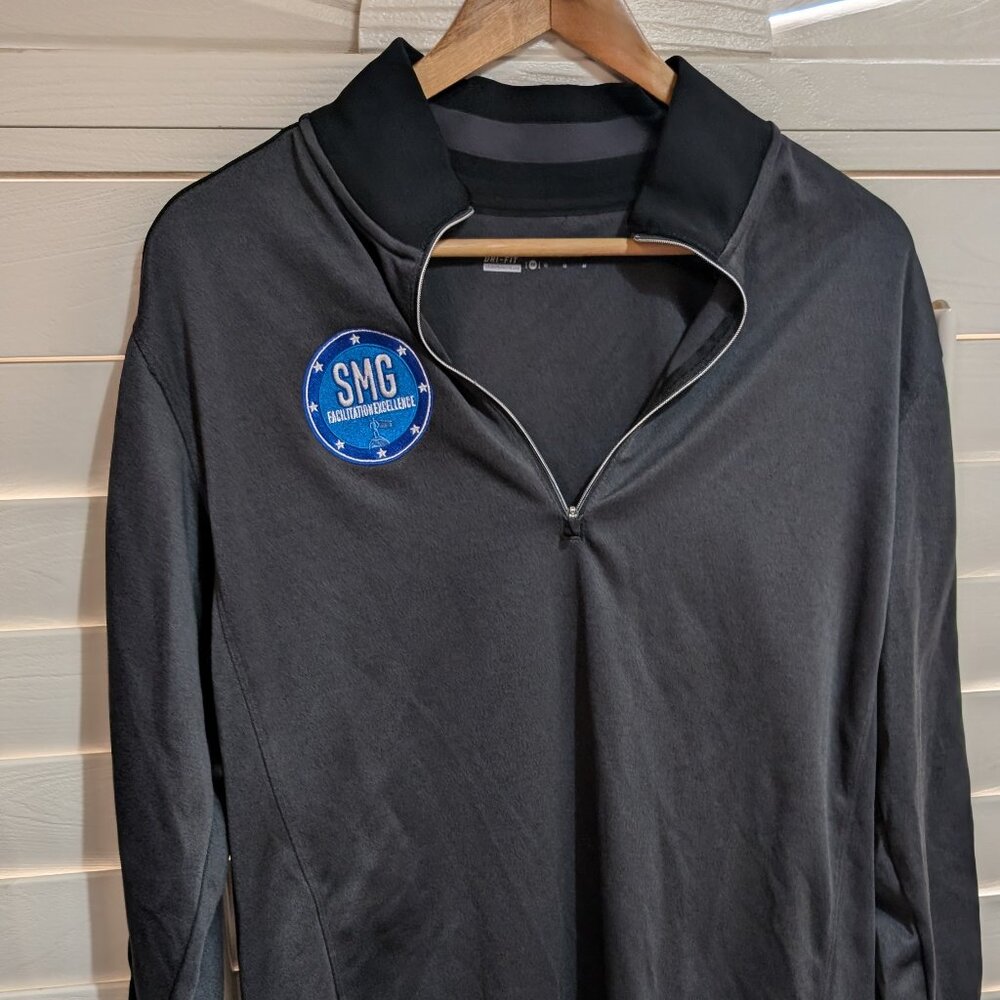 Intel Nike Golf Medium Black/Grey Quarter-Size Pullover SMG Sales Marketing